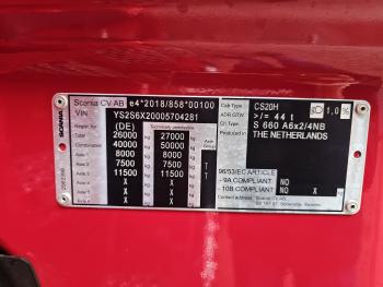 Scania S660 V8 6x2/4 / RETARDER / HYDRAULIC / FULL AIR